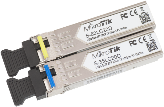 Pair of SFP modules, S-35LC20D (1.25G SM 20km T131